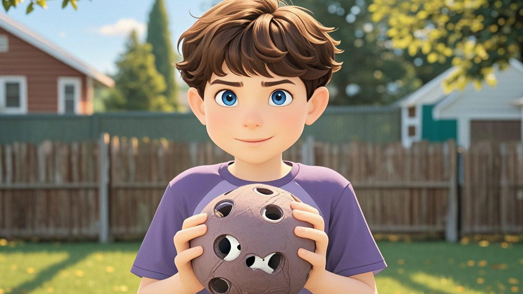 One day, Mike finds an old ball. There are some holes on the ball. Mike wants to fix it.