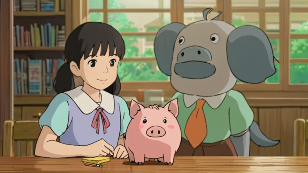After saving for a while, they open the piggy bank. They take out the coins one by one. They want to know how much money they have. Then they count the money.