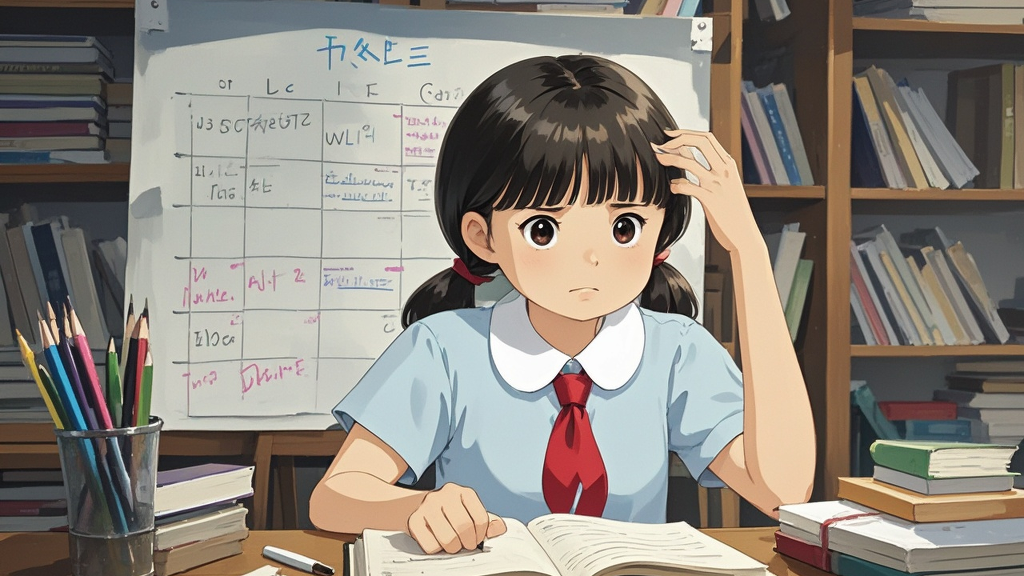 Chen Jie finds that the time plan she made is not suitable. Sometimes, she can't complete some tasks because of the change.