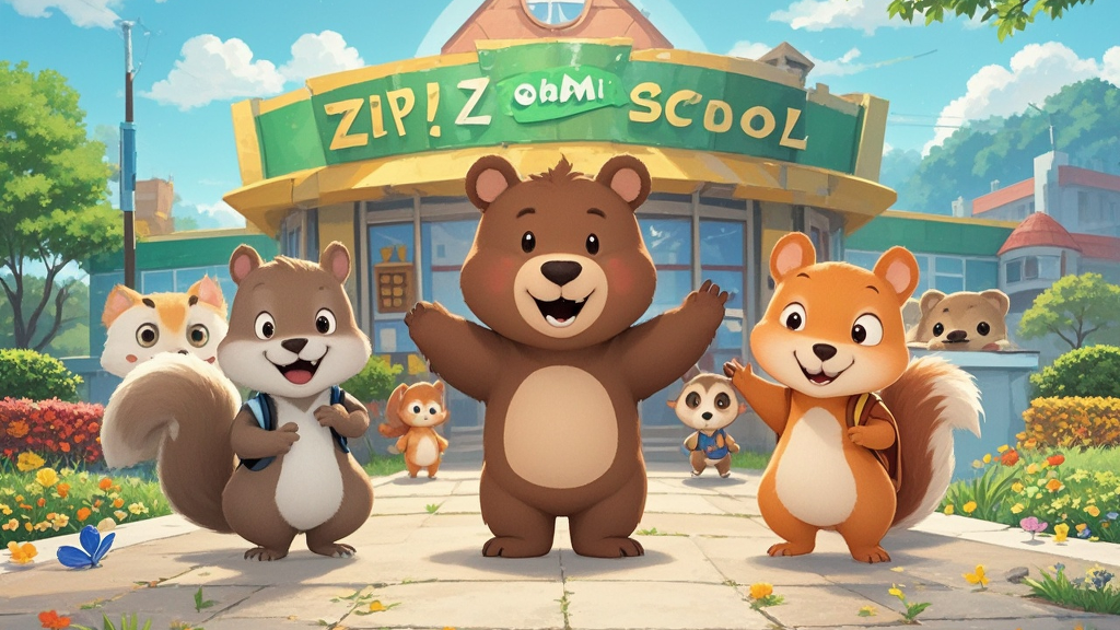 All the small animals talk about the school. They all want to go there. They can't wait to have a look at it.