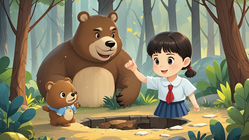 Zoom's dad came back because he also heard the voice. They went to the forest to find out. And guess what? They found Chen Jie fell into a hole.