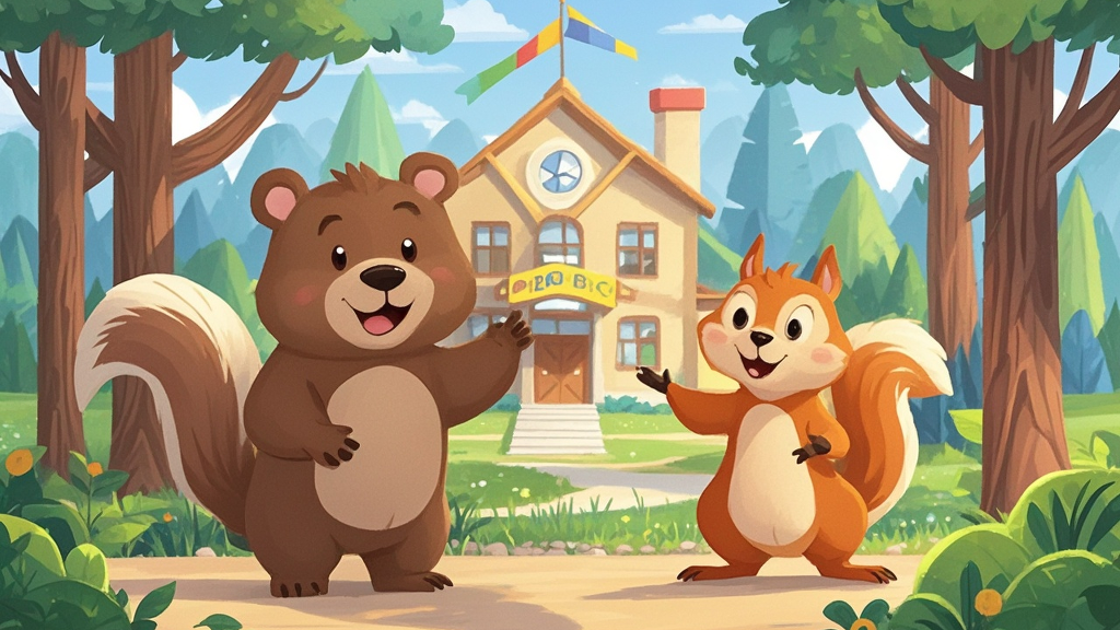 Storybook cover: New School in the Forest