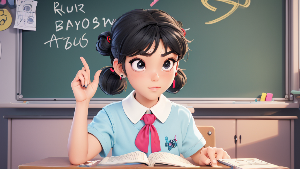 One day, our teacher asks a question. Chen Jie knows the answer. She's keeping quiet. She looks down. I can see she is a little sad.