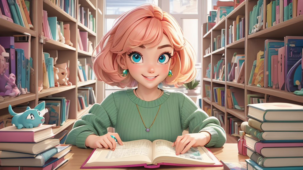 Sarah likes reading books. Her favorite books are picture books. She often reads picture books in the library.