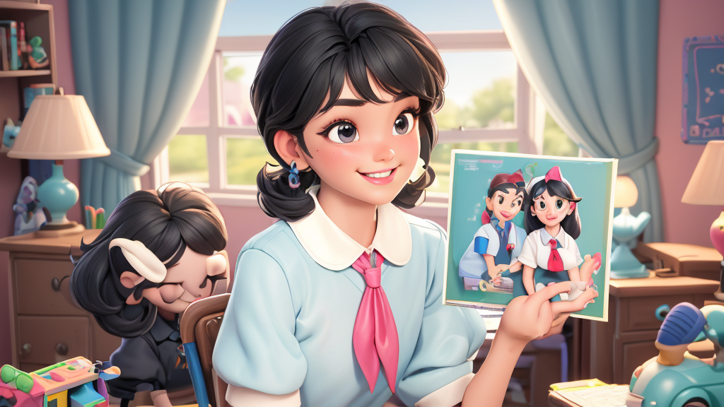 Chen Jie shows the photo of her brother and sister. This is my brother, she says. He is very kind. This is my sister, she says. She is very cute.
