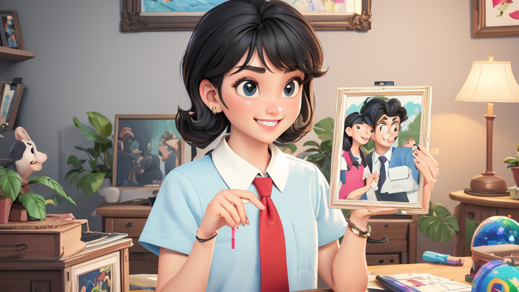 Chen Jie shows the photo of her brother and sister. This is my brother, she says. He is very handsome and kind. This is my sister. She is very beautiful and lovely.