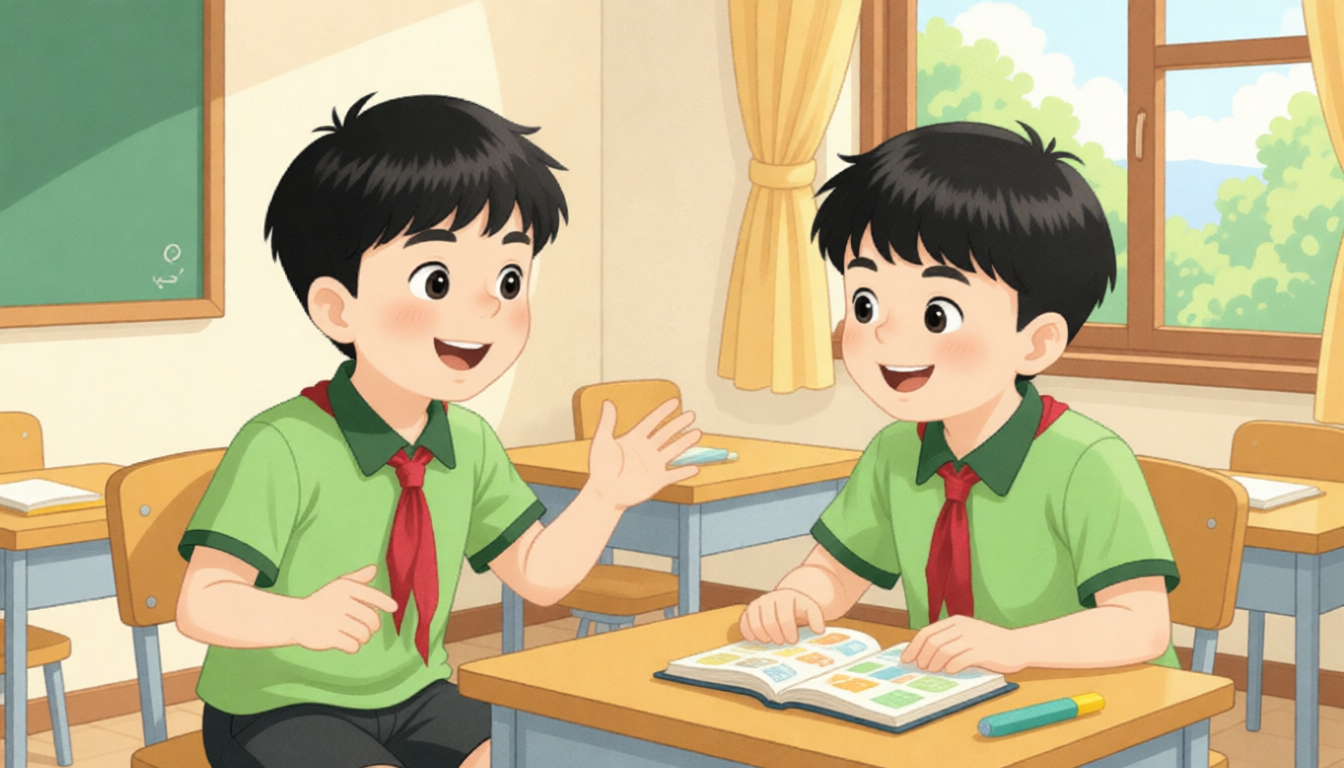 Zhang Peng is very happy. He can't wait to share his hobbies with Peter. "Dear Peter, nice to meet you! I like singing and playing football. I also like collecting stamps," says Zhang Peng. "I like collecting stamps too. Let's collect stamps together today," says Peter. Zhang Peng says, "But I can't collect stamps today. My homework is very hard." Peter says, "It's okay. I can help you with your homework."