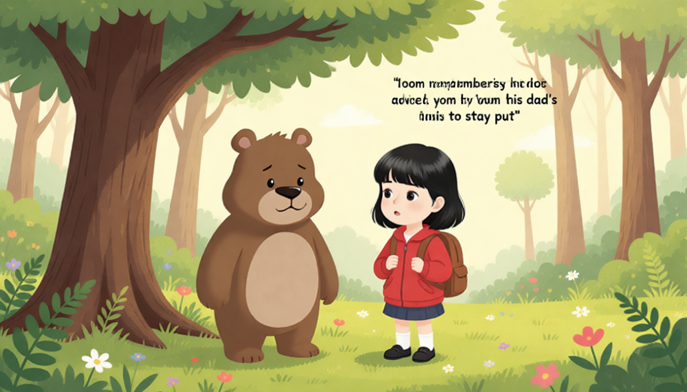 Oh no! Zoom and Chen Jie couldn't find the way back to the fishing pond! Zoom remembered his father told him that if he got lost in the forest, he should stay in a safe place.