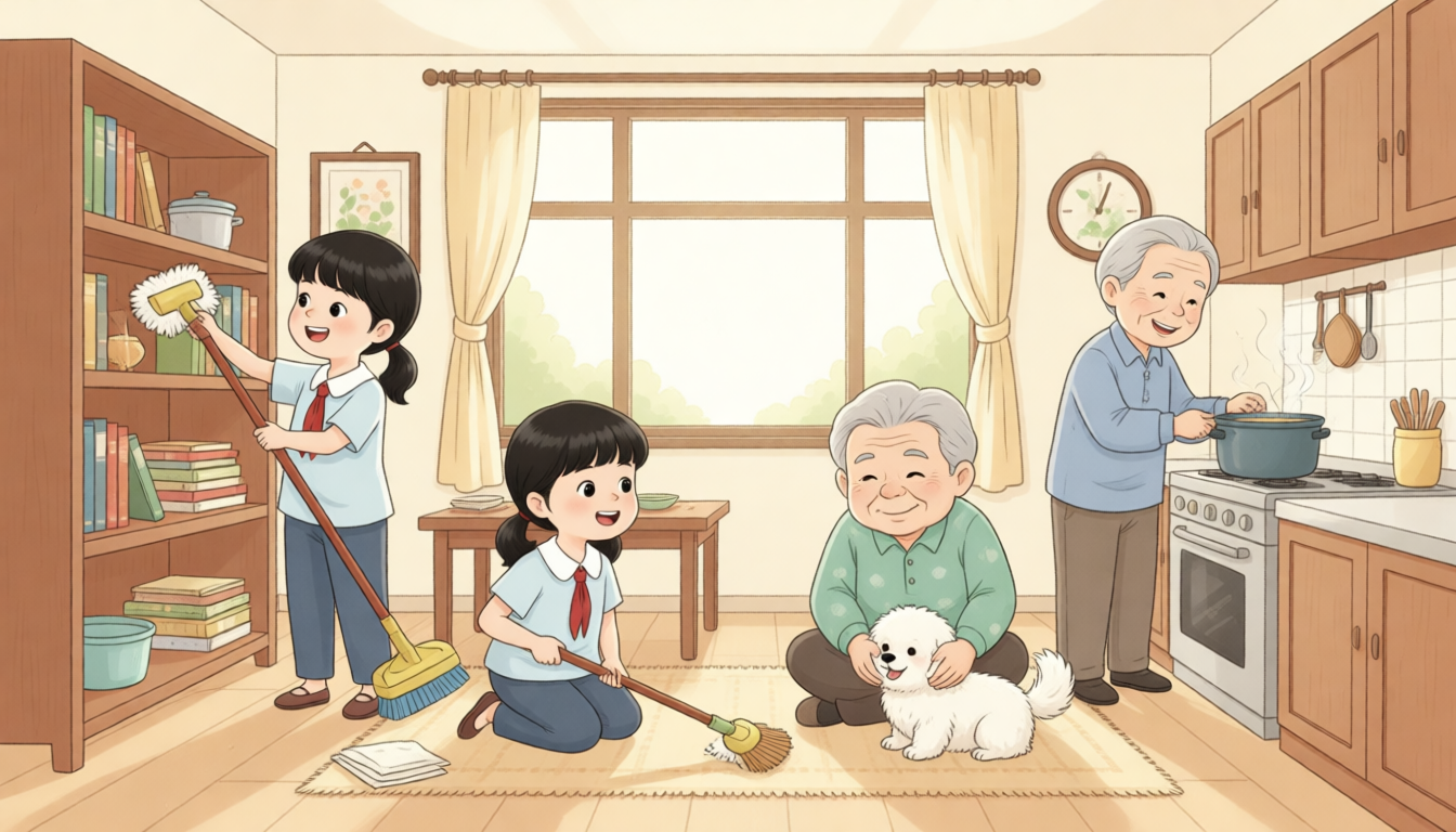 Storybook cover: Helping the Family