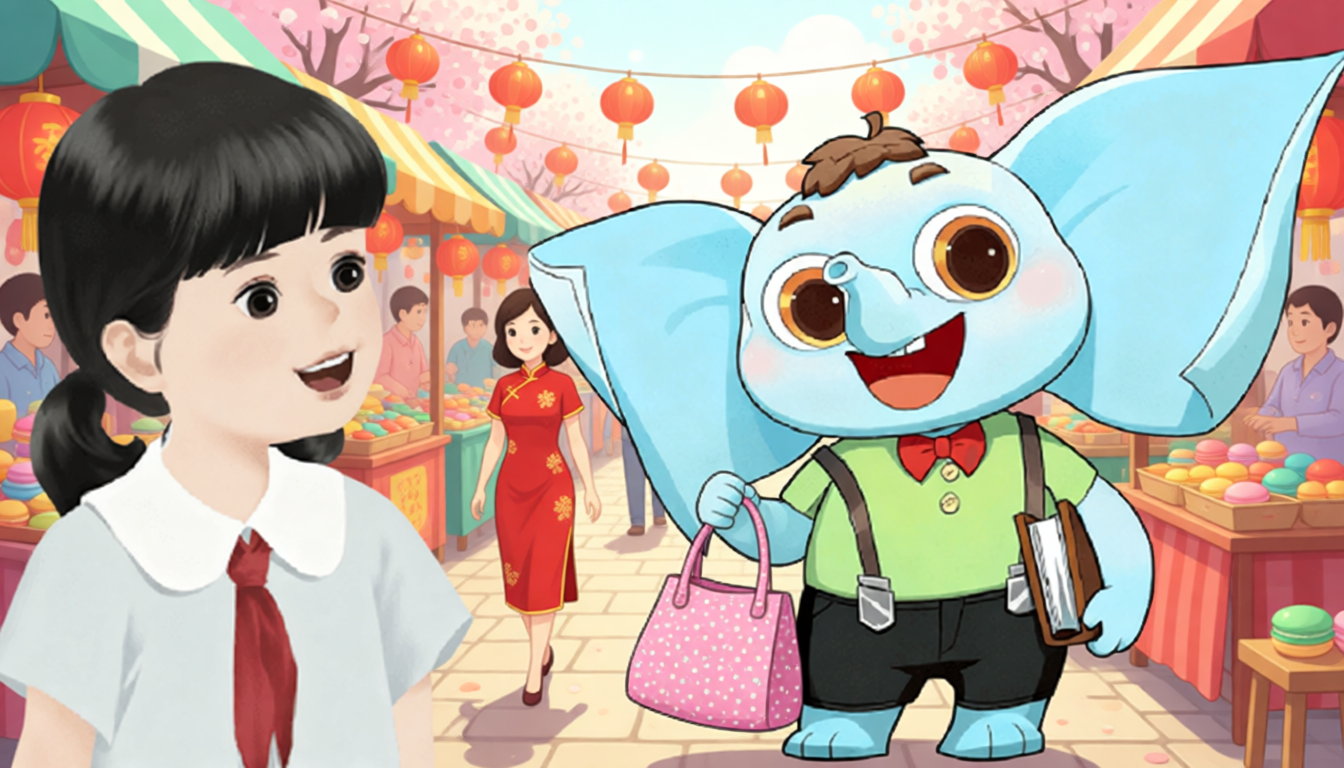 Chen Jie buys a bag for her mum. It is for the Spring Festival. The bag is very beautiful. She hopes her mum will like it.