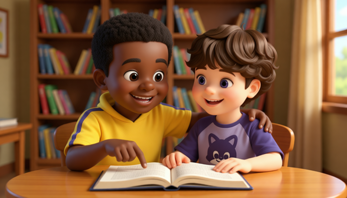 Mike and John often read books together.
Mike is very nice.
He often helps John with his homework.
They are best friends.